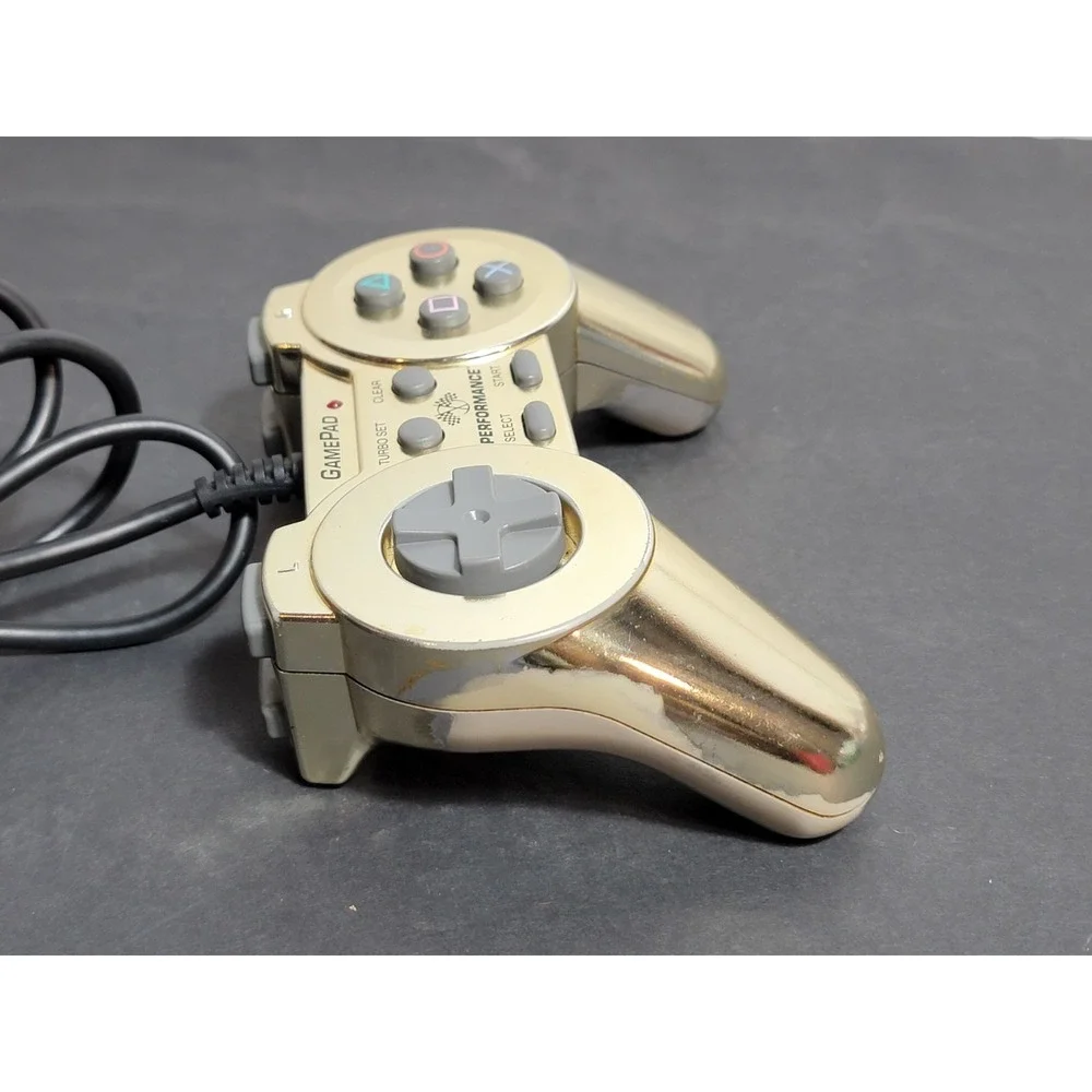 Playstation 1 PS1 GamePad Colors Gold Controller Console Wired Tested Working